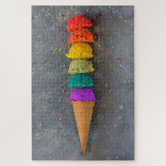 Rainbow Summer Ice Cream Treat Legpuzzel (Verticaal)