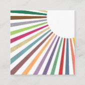 Rainbow Summer Sun Rays Professional Sjabloon squa Vierkante Visitekaartje (Voorkant)