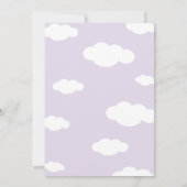 Rainbow, Sun and Clouds Kind, jarig Paars Kaart (Achterkant)