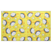 Rainbow Sun Clouds Yellow Fabric Stof (Yard (91,4 cm))