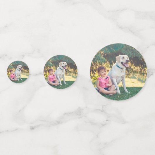 Rainbow Sun First Birthday Foto Confetti (Voorkanten)