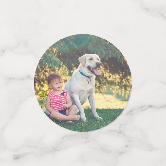 Rainbow Sun First Birthday Foto Confetti (Kleine voorkant)