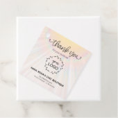 ** Rainbow Sunbeams Hearts - Dank u Bedankjes Labels (In situ)