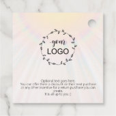 ** Rainbow Sunbeams Hearts - Dank u Bedankjes Labels (Achterkant)