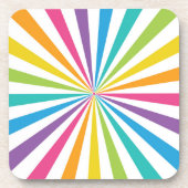 Rainbow Sunburst Bier Onderzetter (Voorkant)