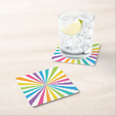 Rainbow Sunburst Kartonnen Onderzetters (Insitu)