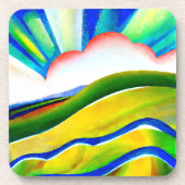 Rainbow Sunburst Landscape Bier Onderzetter (Voorkant)
