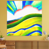 Rainbow Sunburst Landscape Canvas Afdruk (Insitu (Woonkamer))