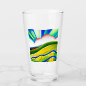 Rainbow Sunburst Landscape Glas (Voorkant)