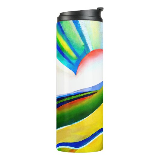 Rainbow Sunburst Landscape Thermosbeker (Gedraaid links)