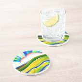 Rainbow Sunburst Landscape Zandsteen Onderzetter (Zijkant)