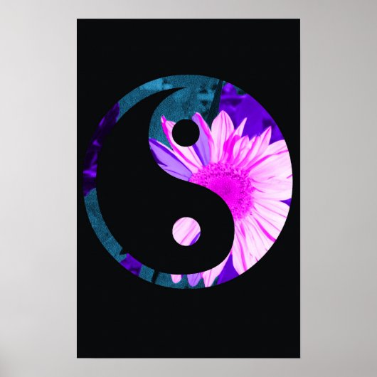 Rainbow Sunflower Yin Yang Poster (Voorkant)