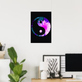 Rainbow Sunflower Yin Yang Poster (Thuiskantoor)