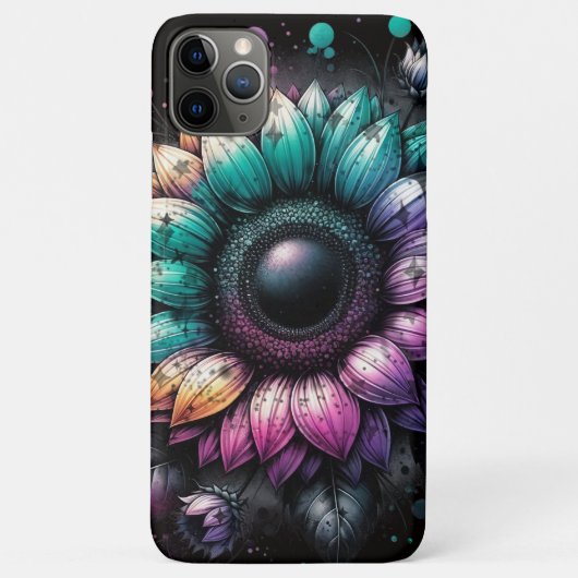 Rainbow Sunflowers iPhone hoesjes (Achterkant)