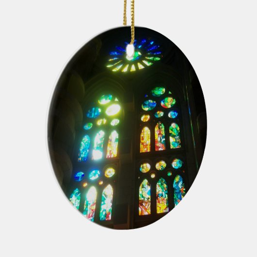 Rainbow Sunlight Glas in lood Keramisch Ornament (Rechts)