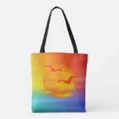 Rainbow Sunrise-Tas Tote Bag (Achterkant)