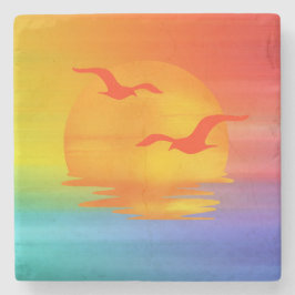 Rainbow Sunrise Tote Stenen Onderzetter