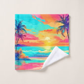 Rainbow Sunset Beach Bad Handdoek (Wasdoekje)