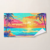 Rainbow Sunset Beach Bad Handdoek (Handdoek)