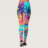 Rainbow Sunset Beach Leggings (Achterkant)