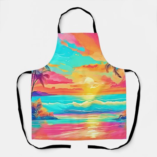 Rainbow Sunset Beach Schort (Voorkant)