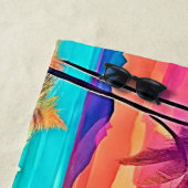 Rainbow Sunset Beach Strandlaken (In situ)