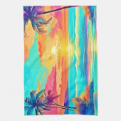 Rainbow Sunset Beach Theedoek (Verticaal)