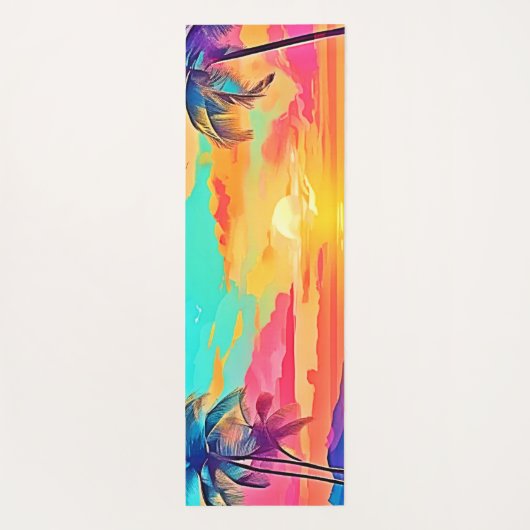 Rainbow Sunset Beach Yogamat (Achterkant)