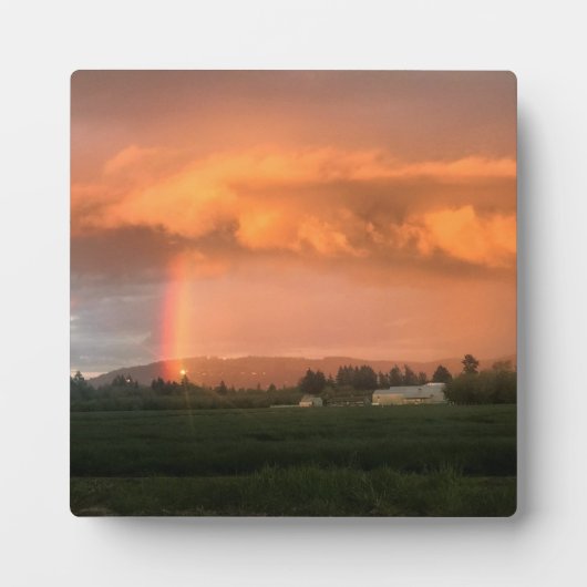 Rainbow Sunset Fotoplaat (Voorkant)