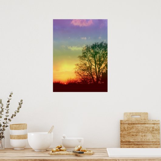 Rainbow Sunset Poster (Keuken)