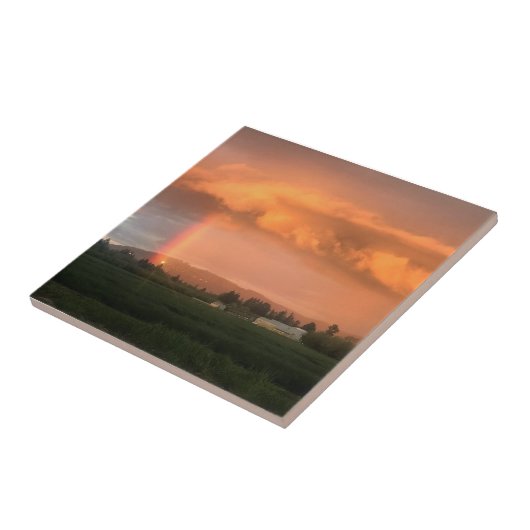 Rainbow Sunset Tegeltje (Zijkant)