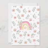 Rainbow Sunshine Baby shower Kaart (Achterkant)