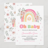 Rainbow Sunshine Baby shower Kaart (Voorkant / Achterkant)