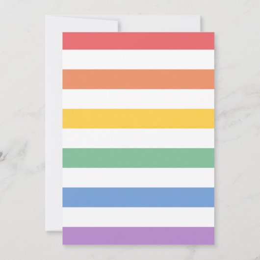 Rainbow Sunshine Baby shower Kaart (Achterkant)