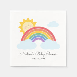 Rainbow Sunshine Baby shower of Verjaardag Servet