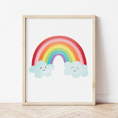 Rainbow Sunshine Clouds Nursery Muurkunst Sets