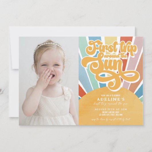 Rainbow Sunshine eerste reis rond de zon Foto Kaart (Voorkant)