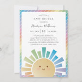 Rainbow Sunshine Genderneutraal Baby shower Kaart (Voorkant)