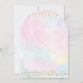 Rainbow Sunshine Pink Gold Birthday Kaart (Achterkant)