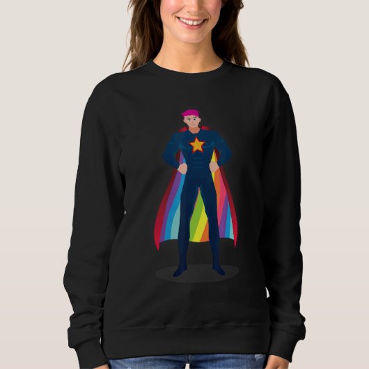 Rainbow Super Hero Trui (Voorkant)