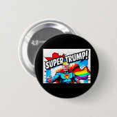 Rainbow Super Trump - Pop Art Print Ronde Button 5,7 Cm (Voorkant /achterkant)