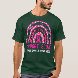 Rainbow Support Squad Breast Cancer Awareness Roze T-shirt
