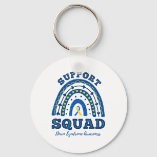 Rainbow Support Squad Down Syndrome Awareness Sleutelhanger