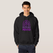 Rainbow Support Squad Epilepsy Awareness Purple Ri Hoodie (Voorkant volledig)
