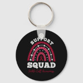 Rainbow Support Squad Sickle Cell Awareness Sleutelhanger (Voorkant)