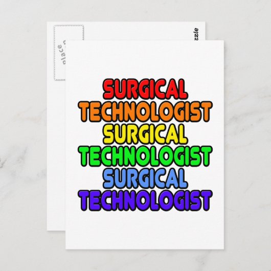 Rainbow Surgical Technoloog Briefkaart (Voorkant / Achterkant)