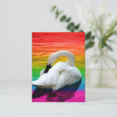 Rainbow Swan Briefkaart (Staand voorkant)