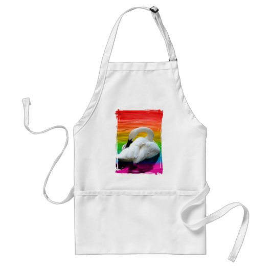 Rainbow Swan Standaard Schort (Voorkant)