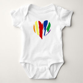 Rainbow Swash Heart Romper