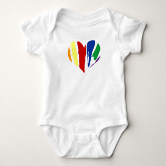 Rainbow Swash Heart Romper